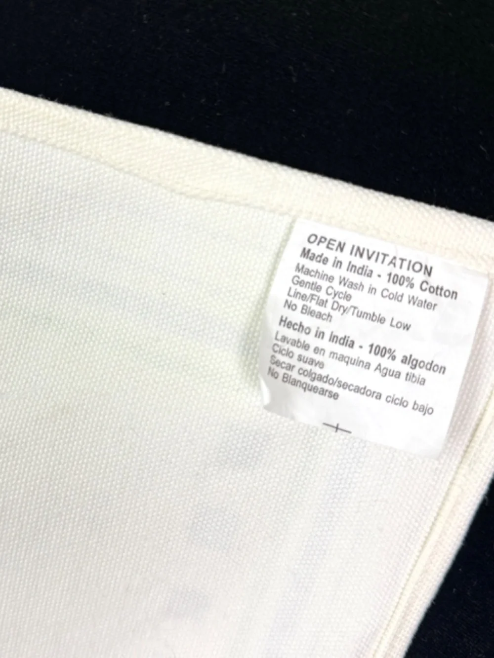 Open Invitation The Pastry Cloth Pie Crust Tart Rolling Liner 100% Cotton EUC